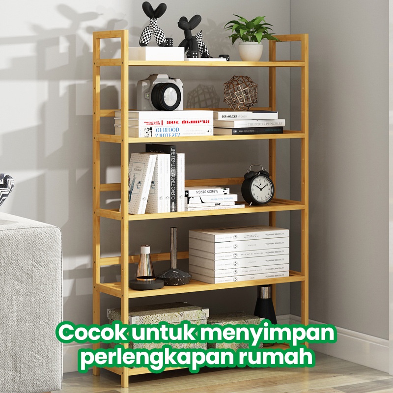 Jual Rak Buku Kayu Minimalis Praktis Tempat Penyimpanan Serbaguna