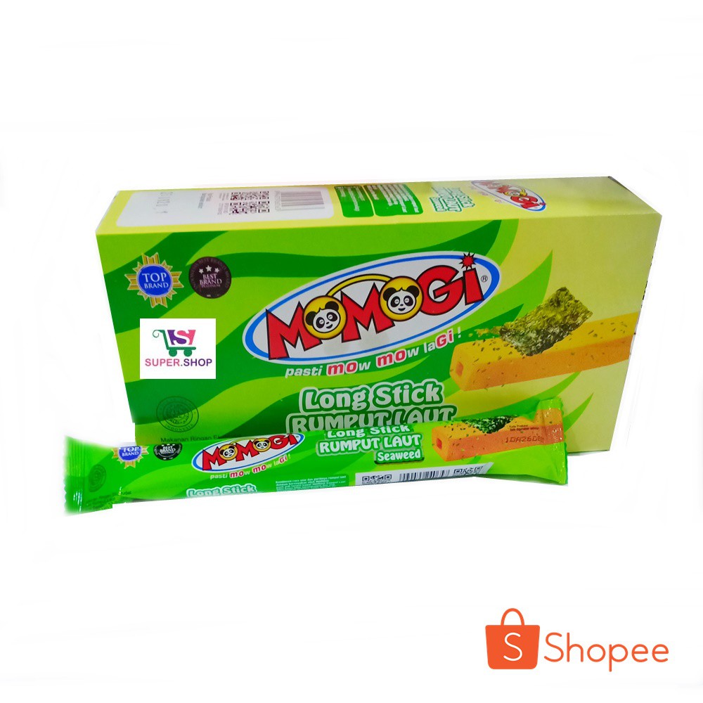 Jual Momogi Snack Long Stick Rumput Laut Seaweed Isi 10 Pcs Shopee