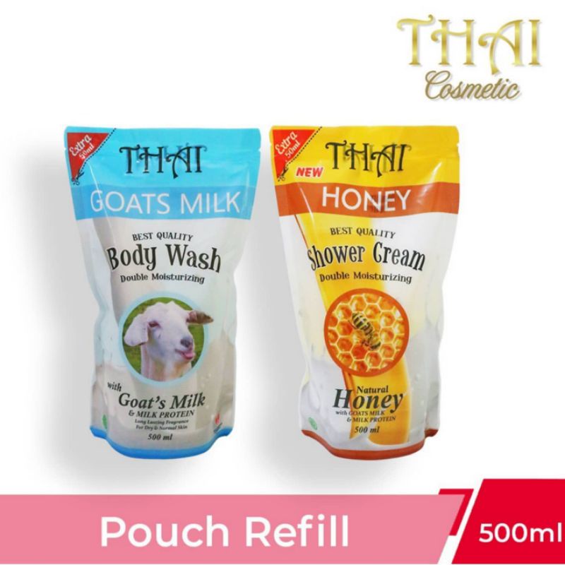 Jual THAI Body Wash Goats Milk Honey Bengkoang Refill Pouch 500ml