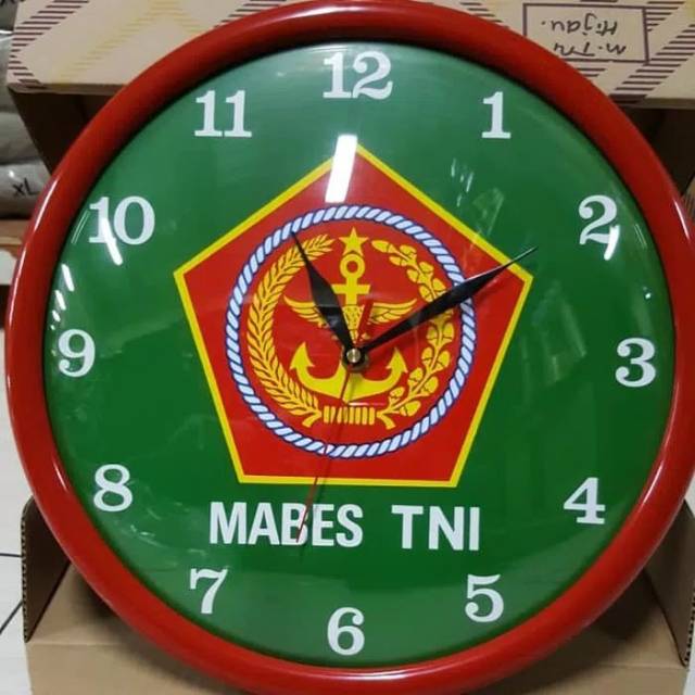 Jual Jam Jam Dinding Mabes Tni Warna Hijau Jam Mavbes Tni Hijau