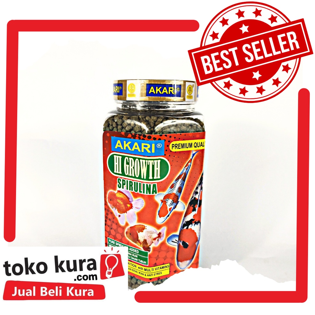 Jual Akari Hi Growth Spirulina Gr Pakan Ikan Hias Koi Koki Louhan