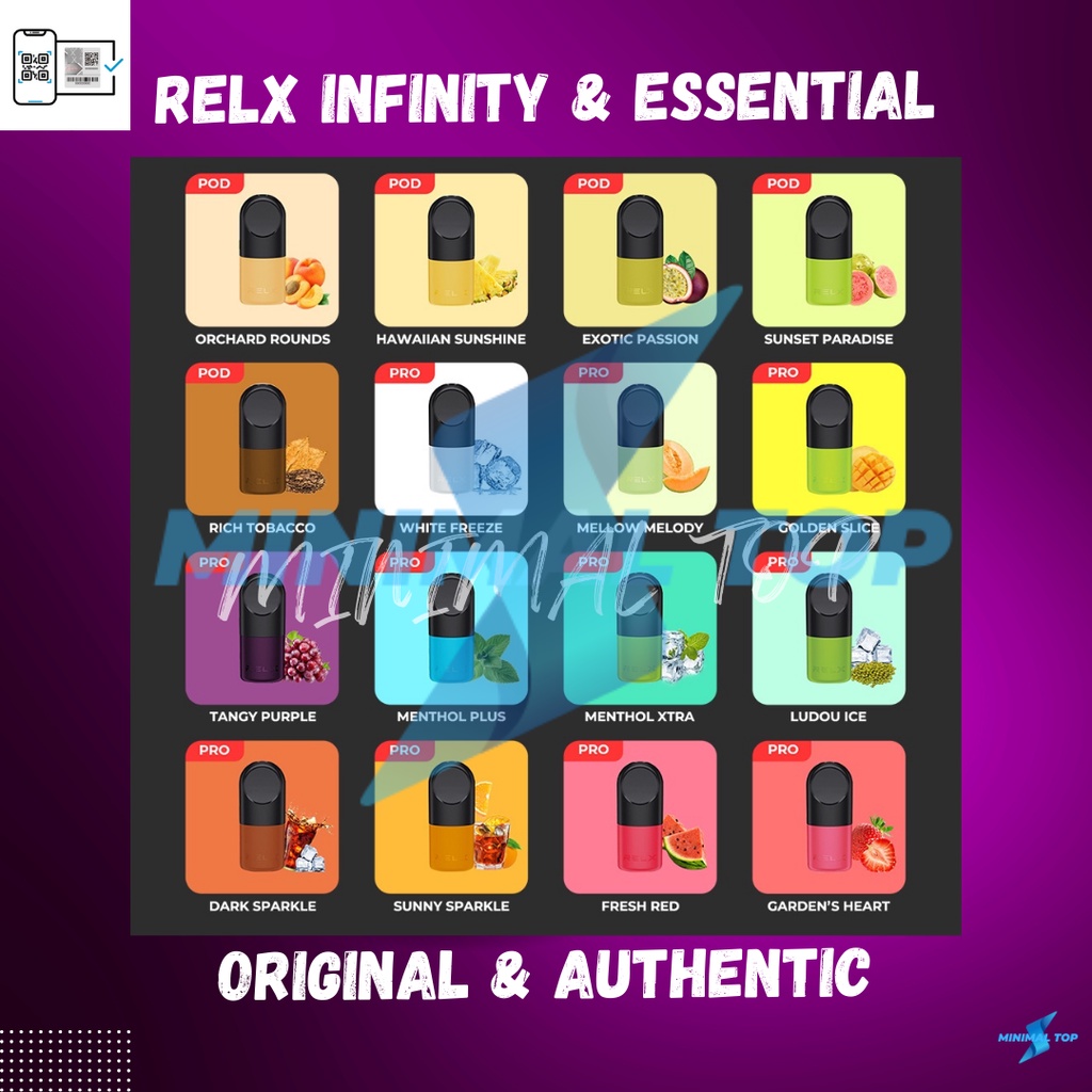 Jual RELX INFINITY ESSENTIAL POD PRO ORIGINAL All Flavours Shopee