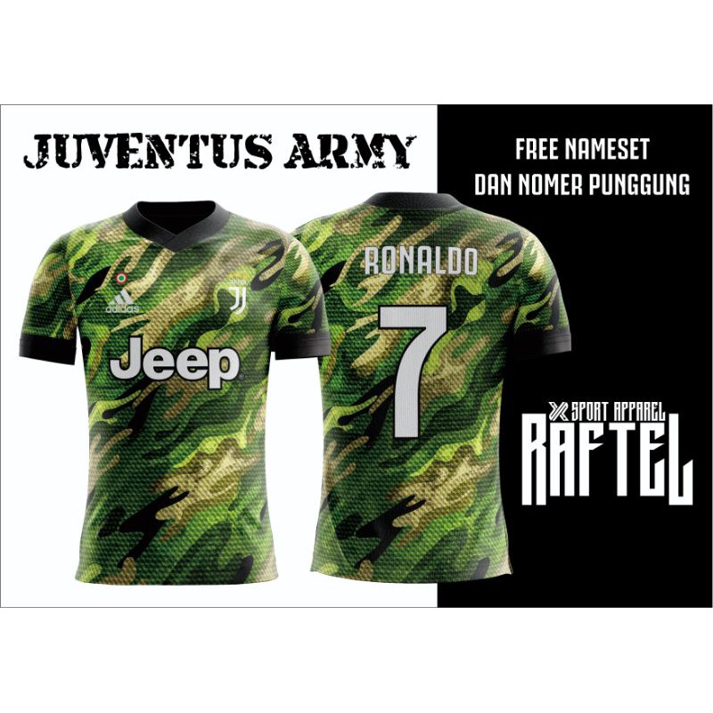 Jual Jersey Juventus Army Full Print Shopee Indonesia