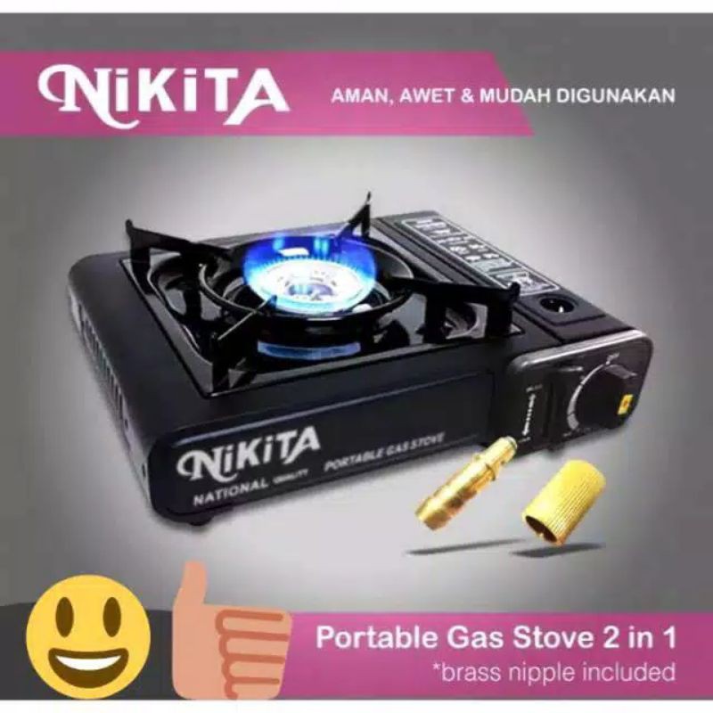 Jual NIKITA KOMPOR GAS PORTABLE 2IN1 Shopee Indonesia