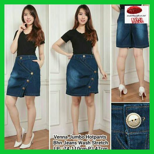 Jual ROKDENIM SB VENNA JUMBO PANTS HOT PANTS ROK MINI ROK JUMBO ROK