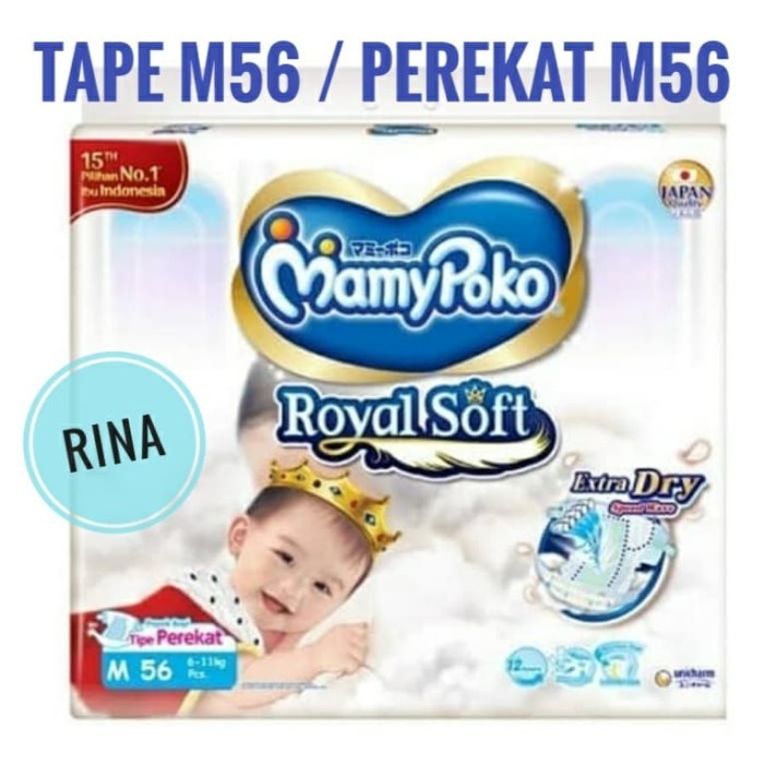 Jual MAMYPOKO Tape M56 Popok Perekat M 56 Royal Soft Extra Soft Extra