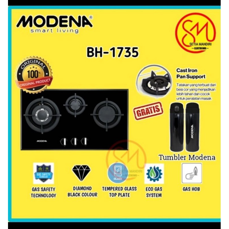 Jual KOMPOR MODENA Crista BH 1735 3 TUNGKU Shopee Indonesia