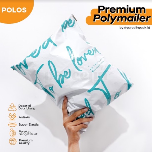 Jual POLYMAILER PREMIUM PUTIH PLASTIK PACKING PEREKAT SABLON