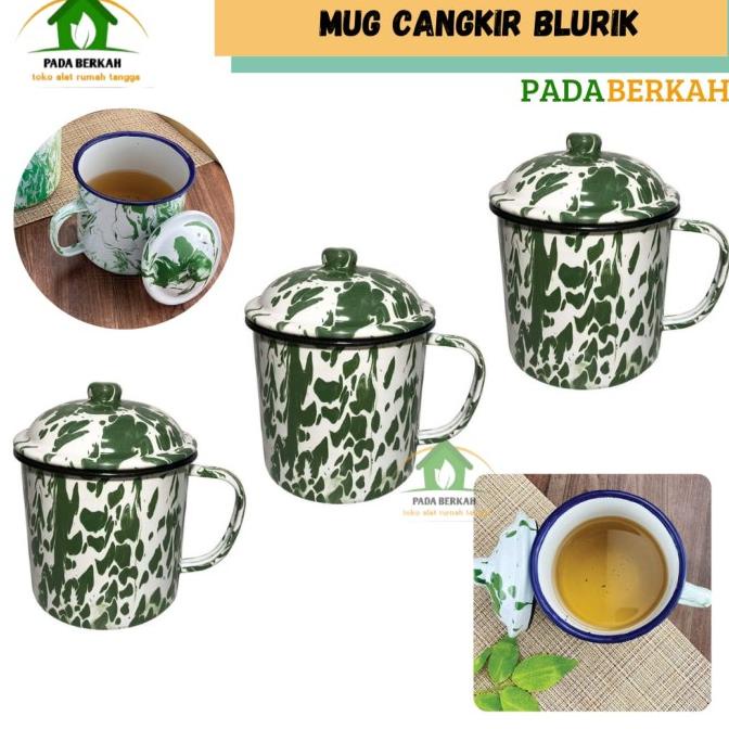 Jual TERUJI Mug Cangkir Lurik Belang Tentara Jadul Jadoel Gelas Teh