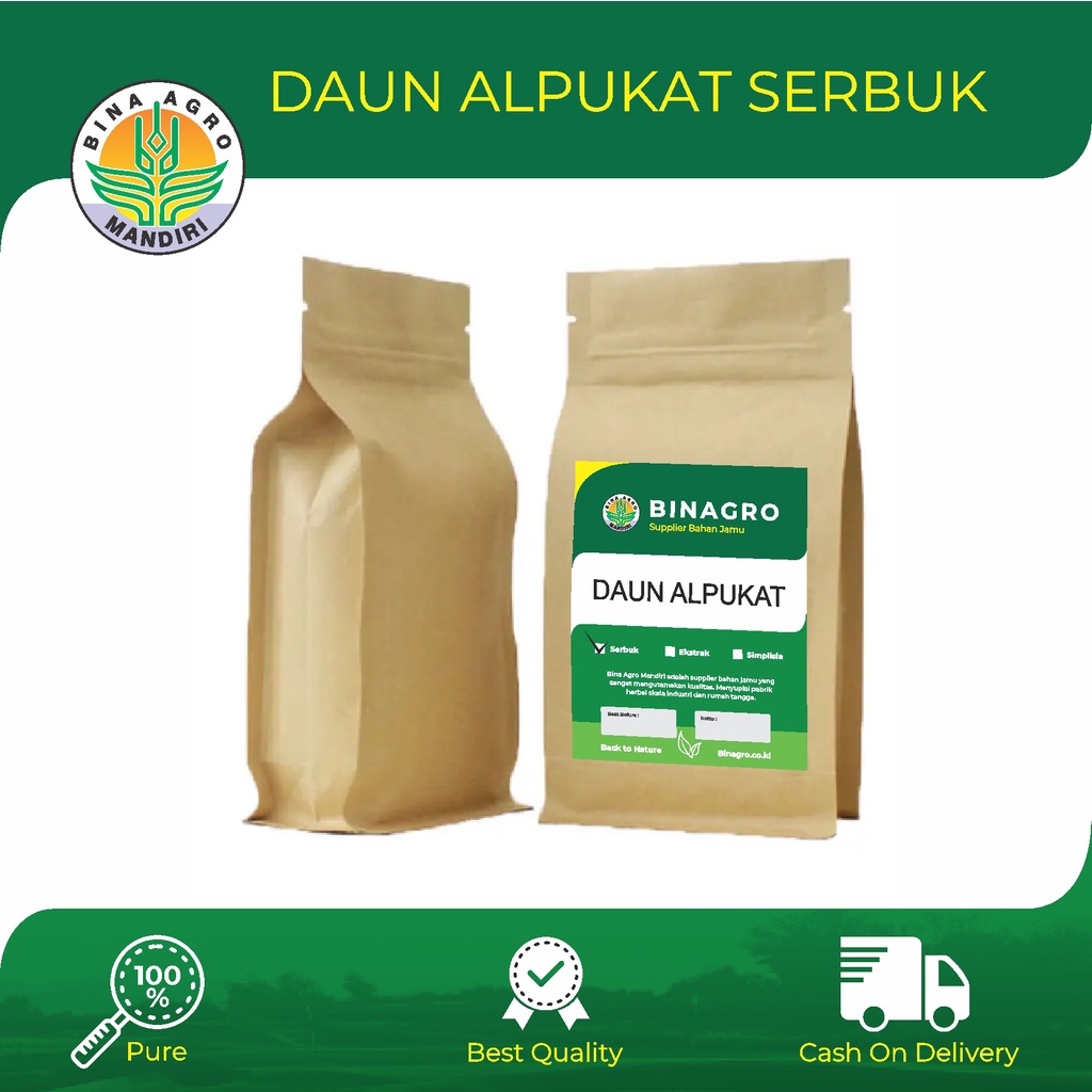 Jual DAUN ALPUKAT Serbuk Bubuk Jamu Daun Alpukat Murni Tanpa Campuran