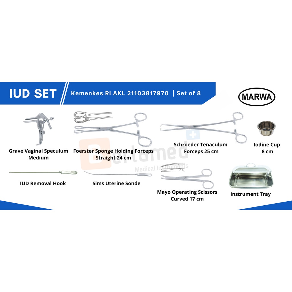 Jual MARWA IUD KIT AKL Peralatan KB Intra Uterine Device Set