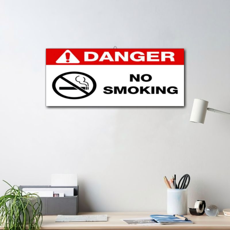 Jual Hiasan Dinding Wall Decor No Smoking Dilarang Merokok Shopee