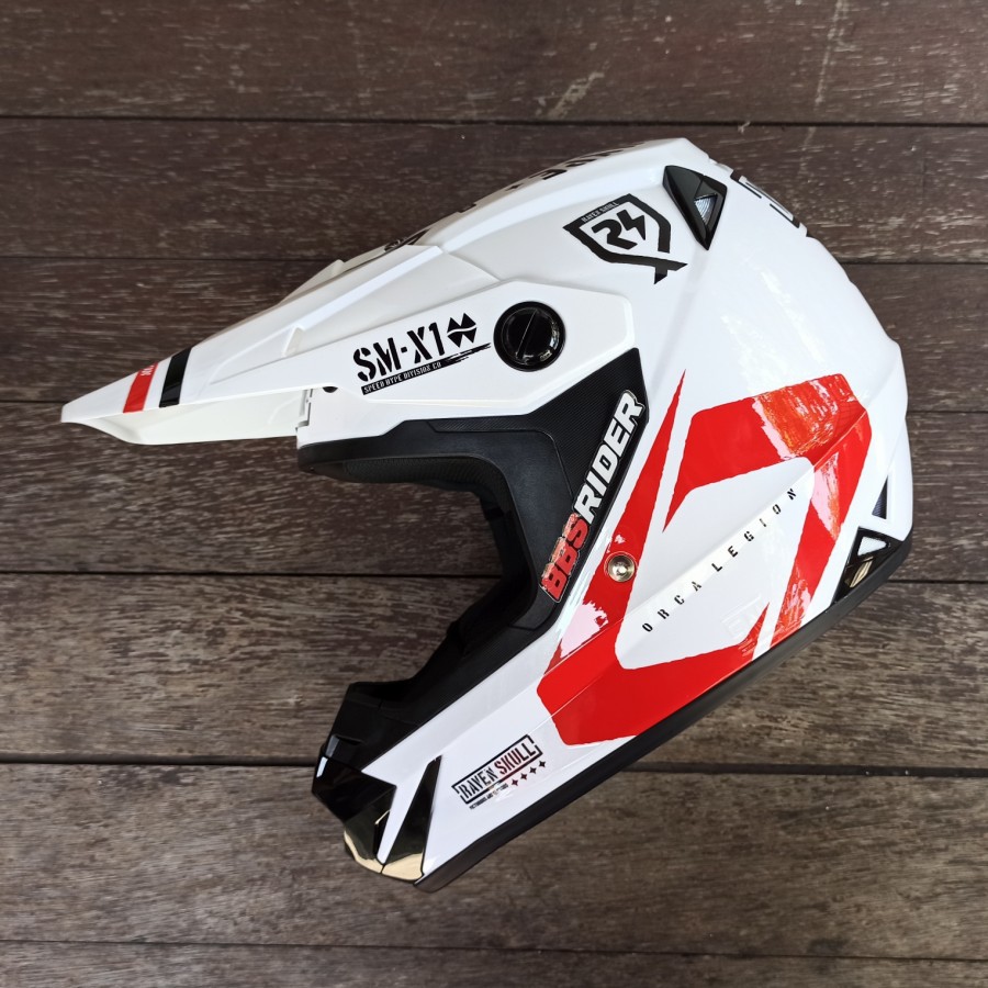 Jual Helm Rsv Orca Esqueleto Race White Black Shopee Indonesia