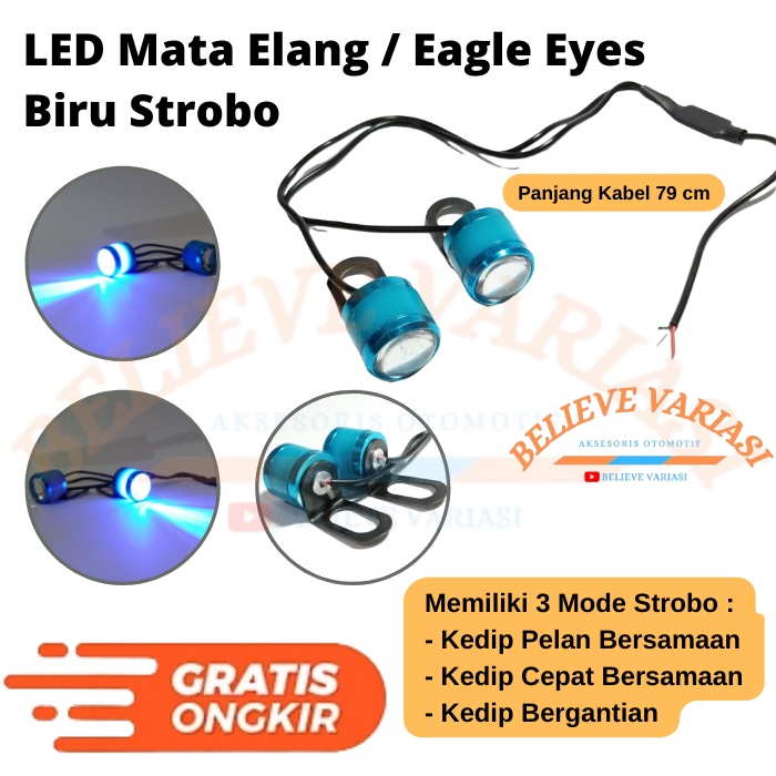 Jual Lampu Mata Elang Led Lampu Motor Strobo D Breket Besi L Spion