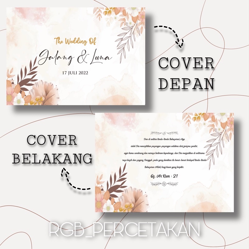 Jual Buku Tamu Pernikahan Custom Nama Wedding Guest Book Shopee