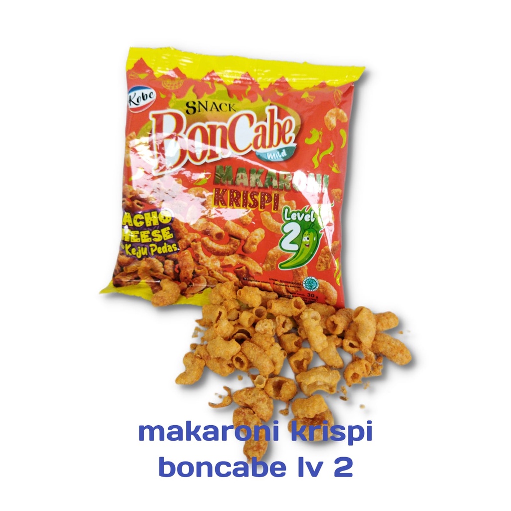 Jual Makaroni Krispi Boncabe Bon Cabe Rasa KEJU PEDAS Kemasan Kecil