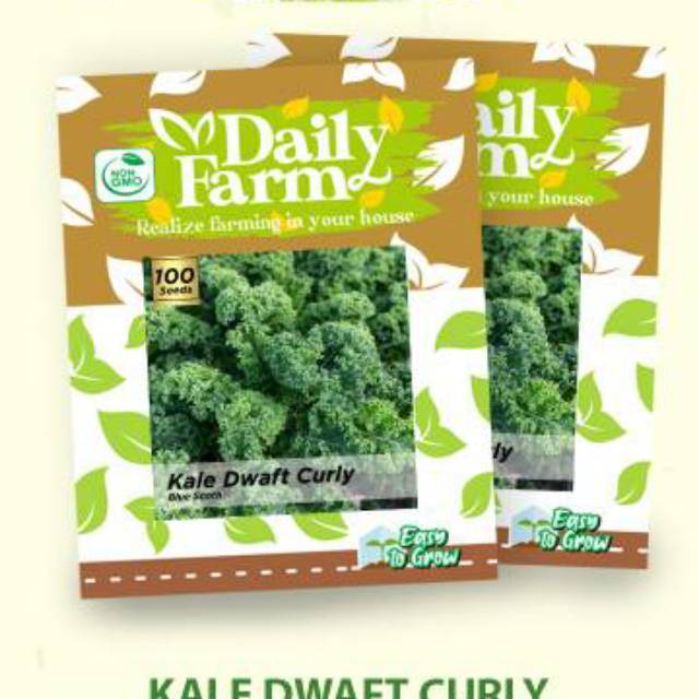 Jual Daily Farm Benih Kale Green Drawft Curly Shopee Indonesia