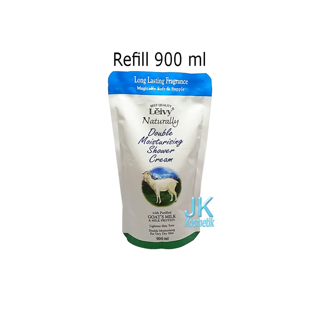 Jual Leivy Shower Cream Goat Milk Refill 900 Ml Shopee Indonesia