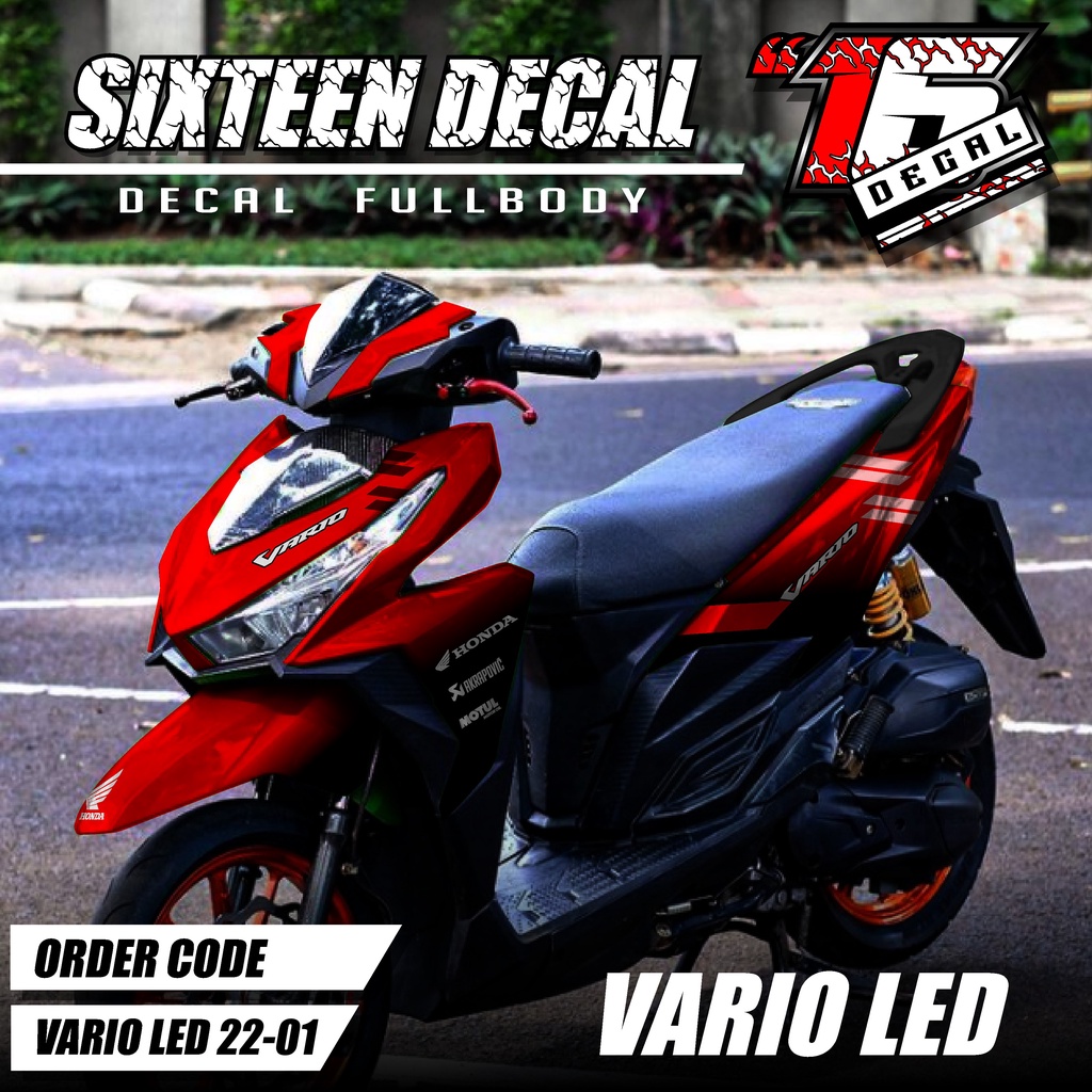 Jual Decal Full Body Hologram Laser Pelangi Honda Vario 125 150 Led Th