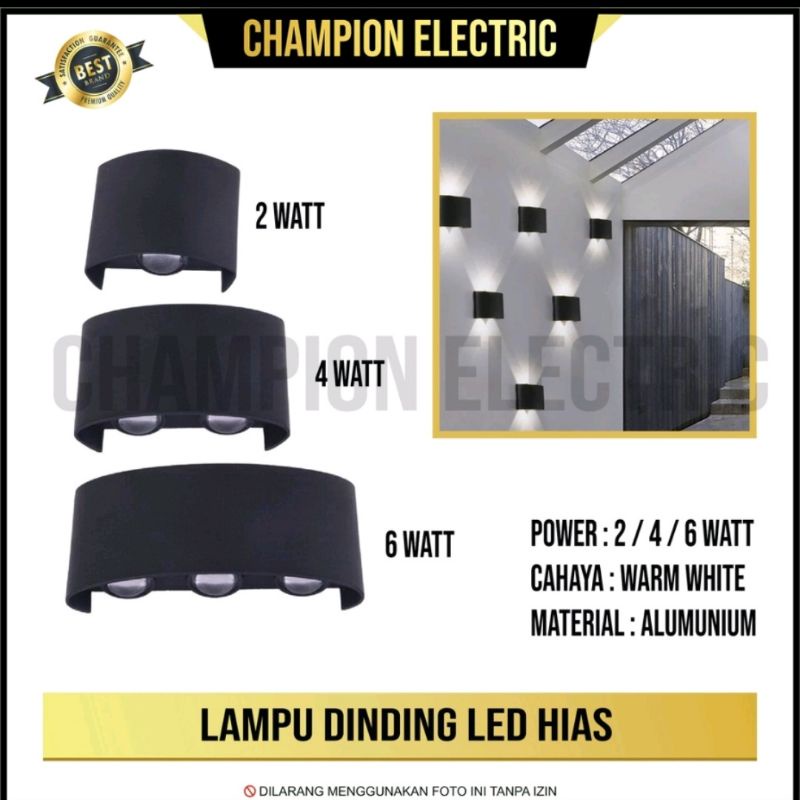 Jual Lampu Dinding Led Outdoor Taman Sorot Waterproof Ip Shopee