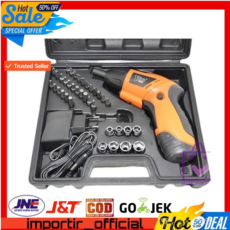 Obeng Elektrik Obeng Baterai X Power Cordless Screwdriver Cas Bor