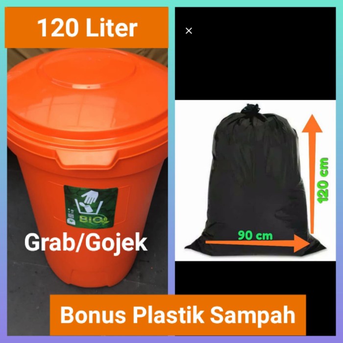 Jual Tempat Sampah Besar 120 Liter Roda Green Leaf 2120 Bak Sampah