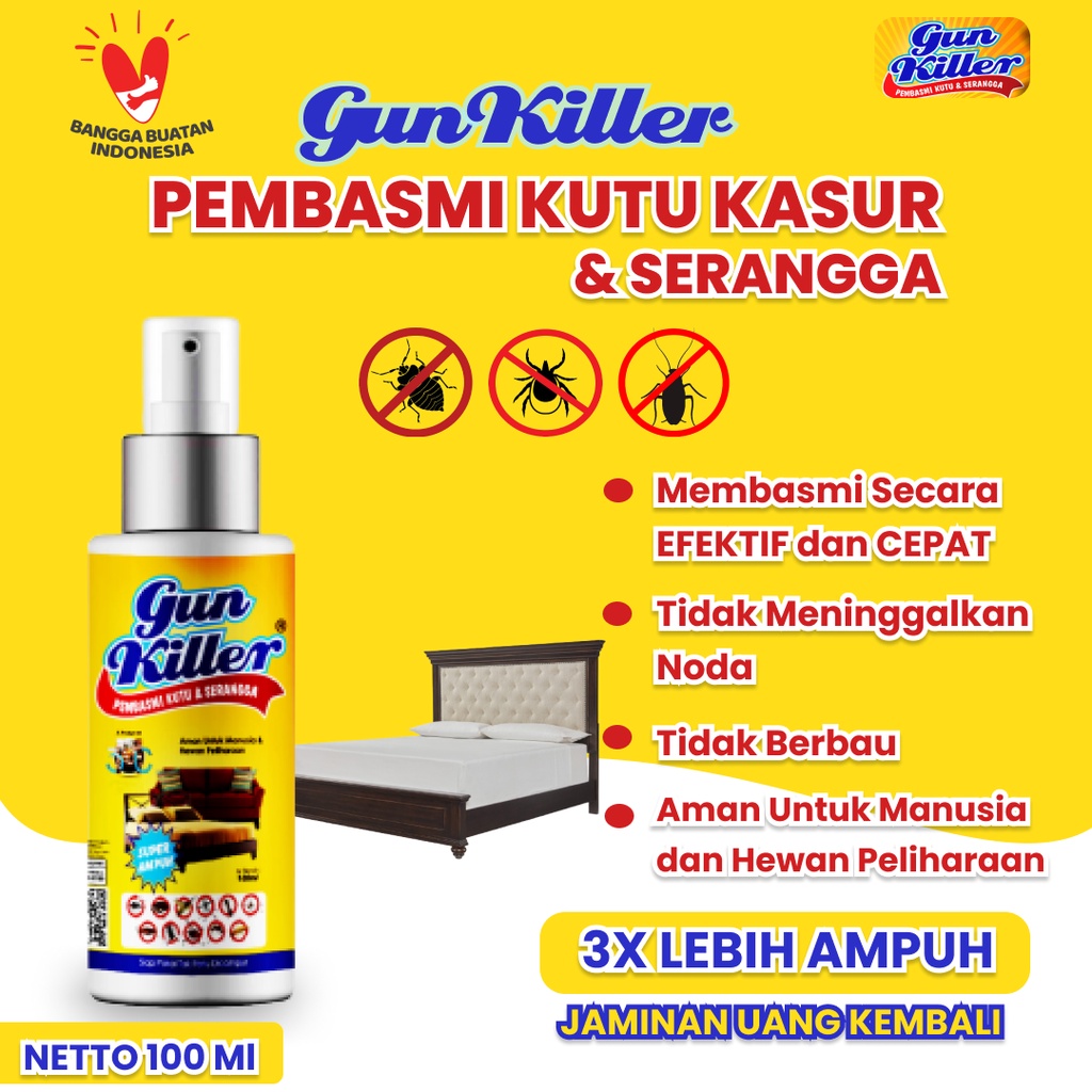 Jual Pembasmi Kutu Kasur Gun Killer Anti Tungau Obat Cairan Semprot