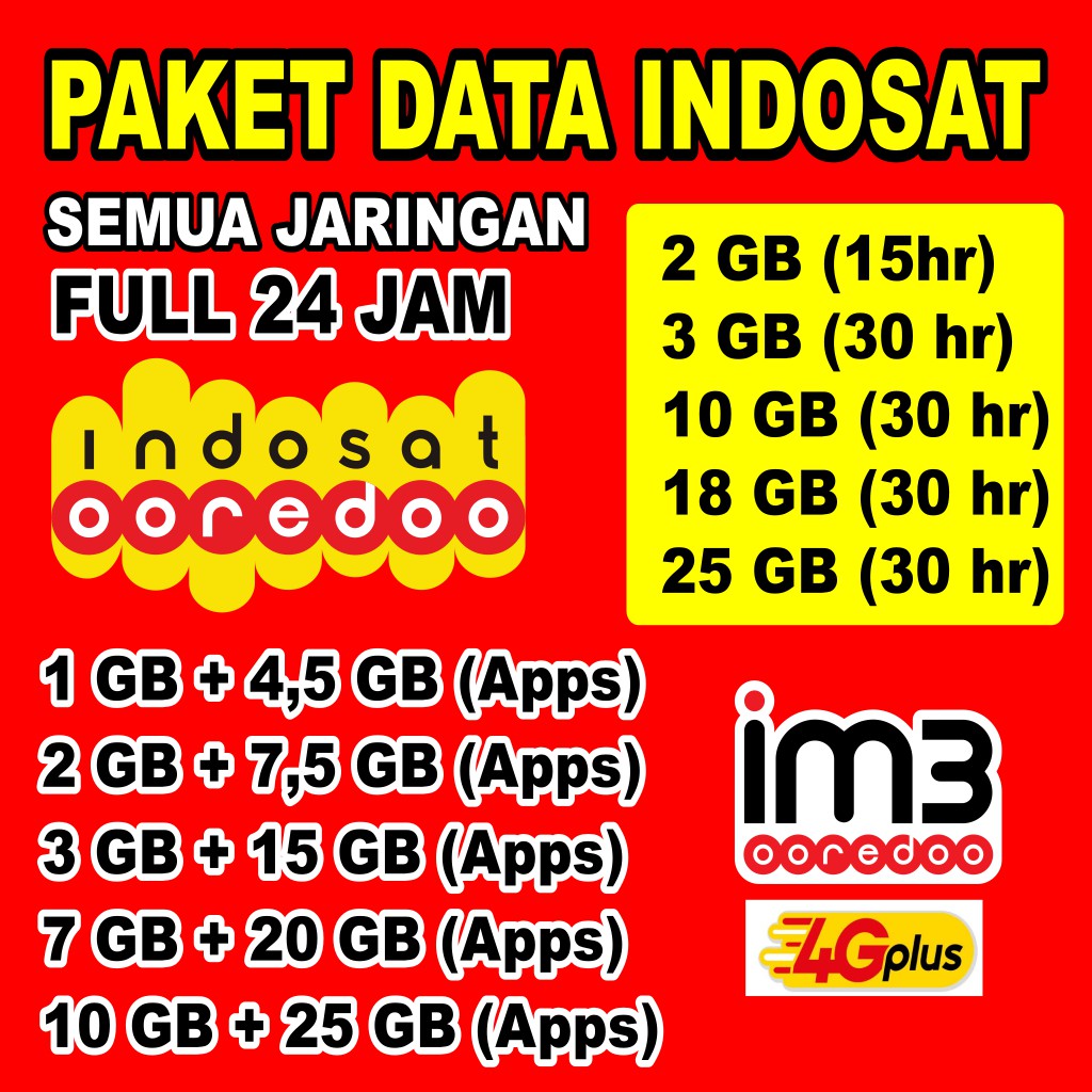 PAKET DATA INDOSAT FREEDOM KUOTA INTERNET MURAH Shopee Indonesia