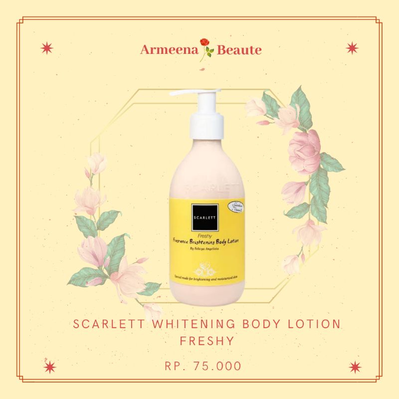 Jual Scarlett Whitening Body Lotion Freshy Ml Shopee Indonesia