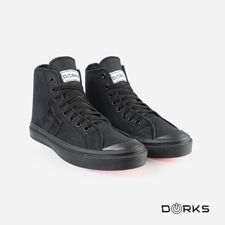 Jual DORKS Classic High Full Black Sepatu Sneakers Casual Pria