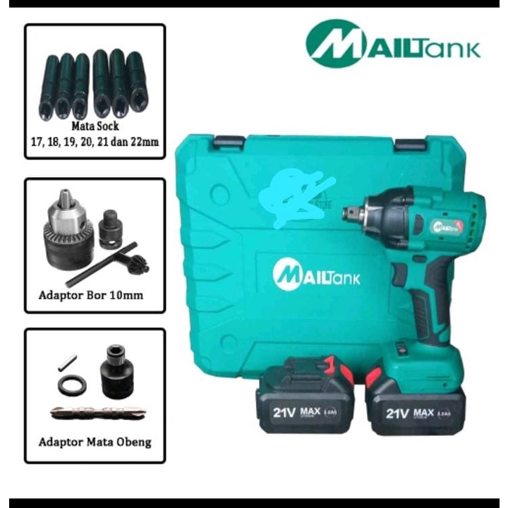 Jual Bisa Cod New Mailtank Mesin Impact Wrench Pembuka Baut Mur