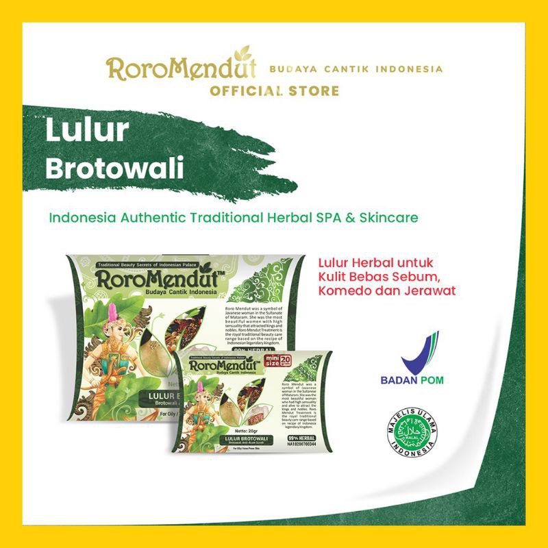 Jual RORO MENDUT LULUR BROTOWALI 20 40 GRAM Shopee Indonesia