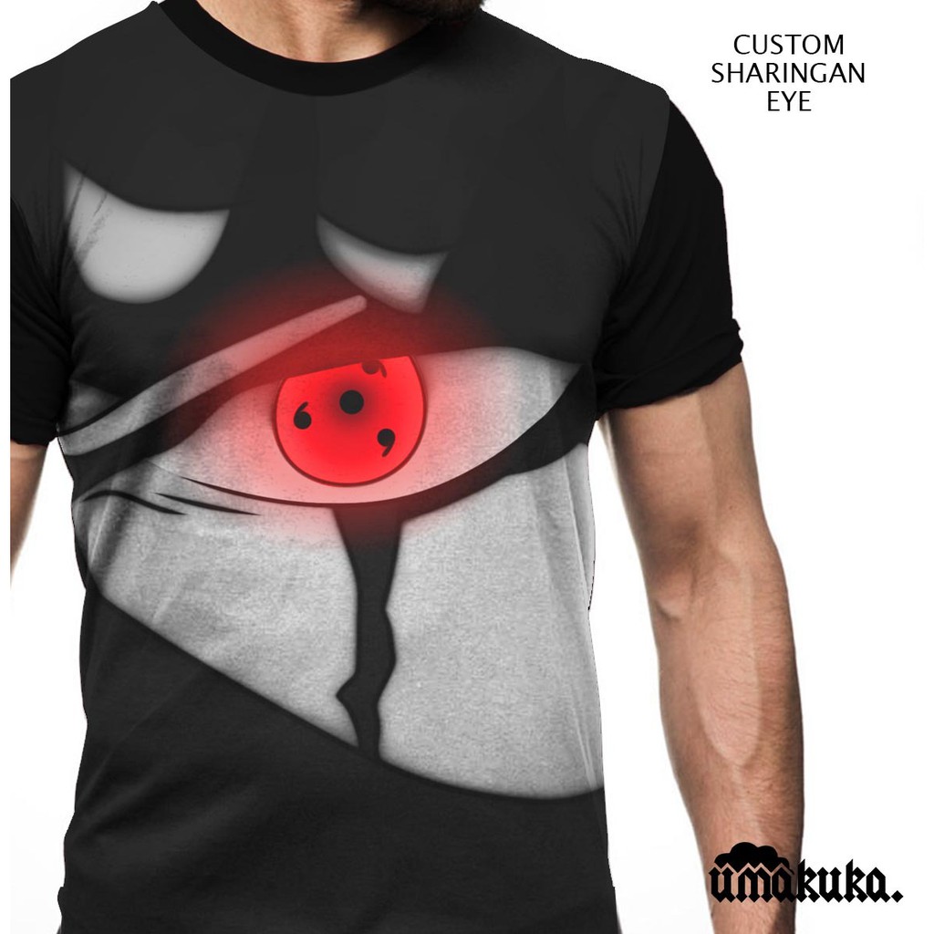 Jual Baju Tshirt Kaos 3d Fullprinting Anime Naruto Sharingan Itachi