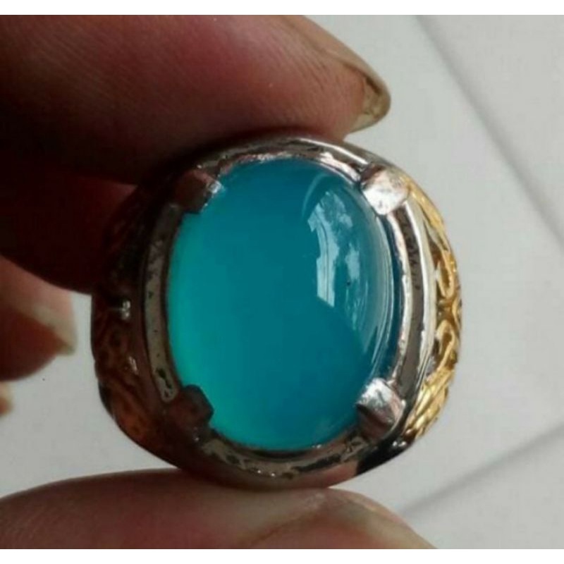 Jual Batu Cincin Anggur Spirtus Baturaja Biru Langit Top Hq Shopee