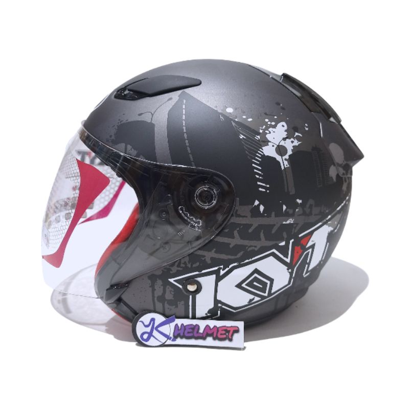 Jual Helm Kyt Dj Maru Motif Gunmetal Dof Shopee Indonesia