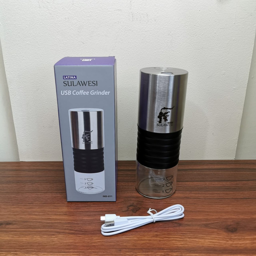 Latina Sulawesi Portable Electric Coffee Grinder Penggiling Kopi