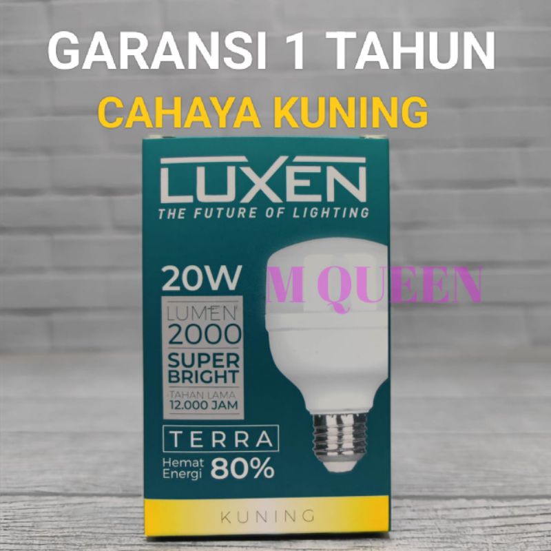 Jual Luxen Terra Lampu Led Bulb W Watt Sni Garansi Tahun Kuning