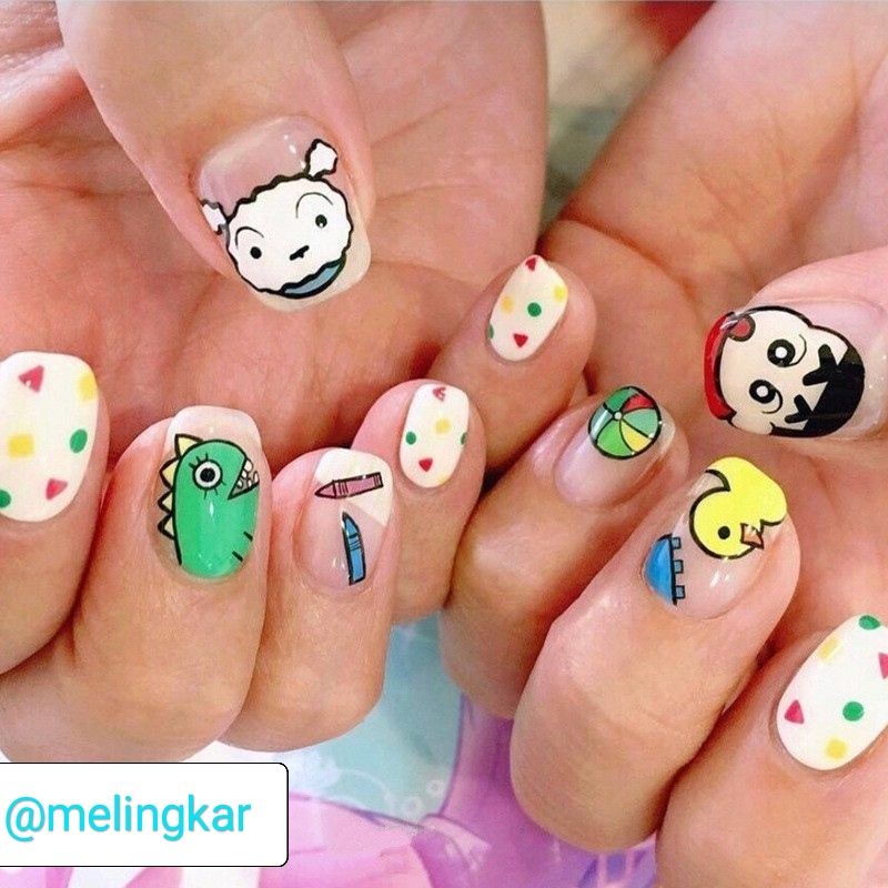 Jual Stiker Kuku Crayon Shinchan Nail Sticker Shopee Indonesia