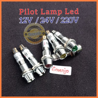 Jual Pilot Lamp DC 12V DC 24V AC 220V Led Indikator Besi Drat 8mm