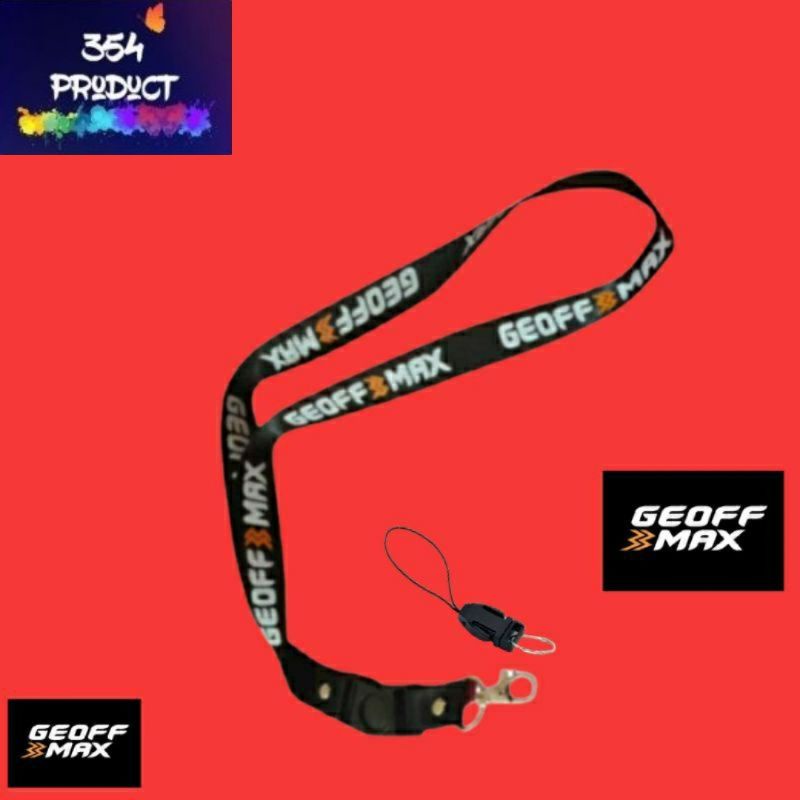 Jual TALI LANYARD Geoff Max GANTUNGAN KUNCI GANTUNGAN ID CARD GANTUNGAN