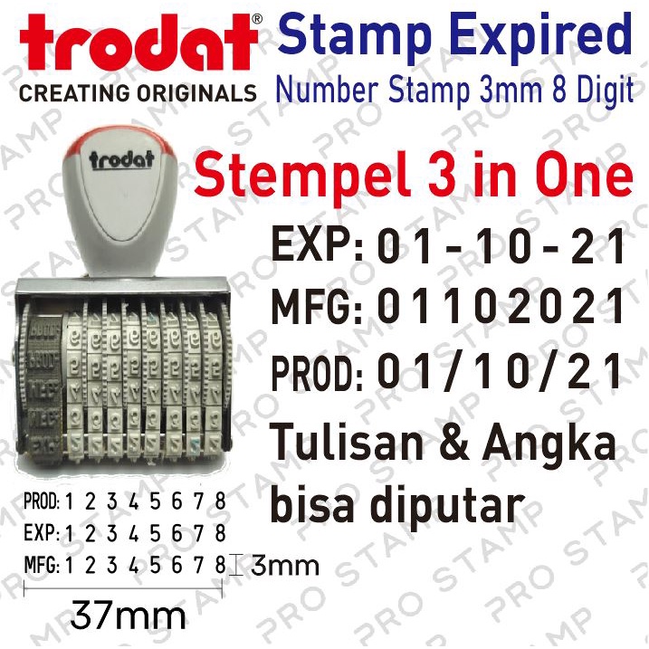 Jual Stempel Angka Kode Produksi Expired In One Digit Shopee