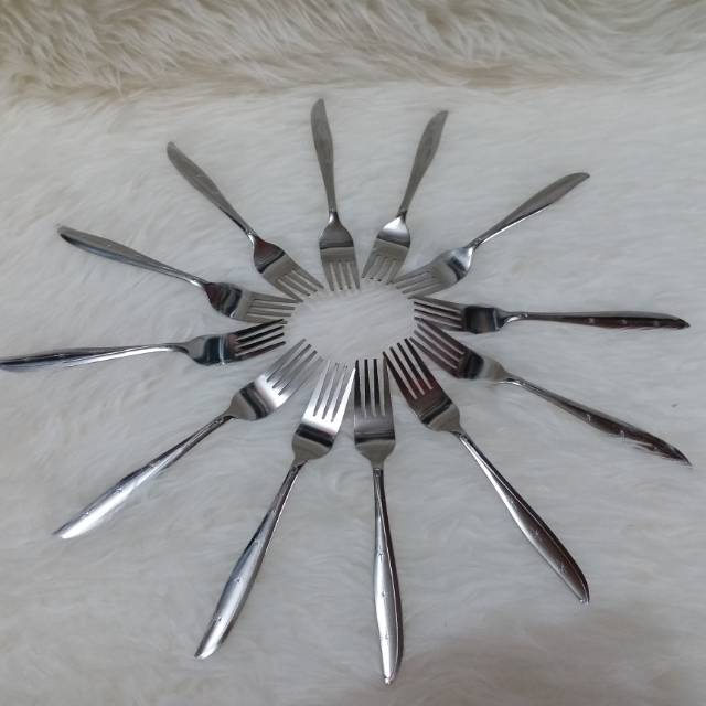 Garpu Makan Stainless Isi 1 Lusin 12 Pcs Shopee Indonesia