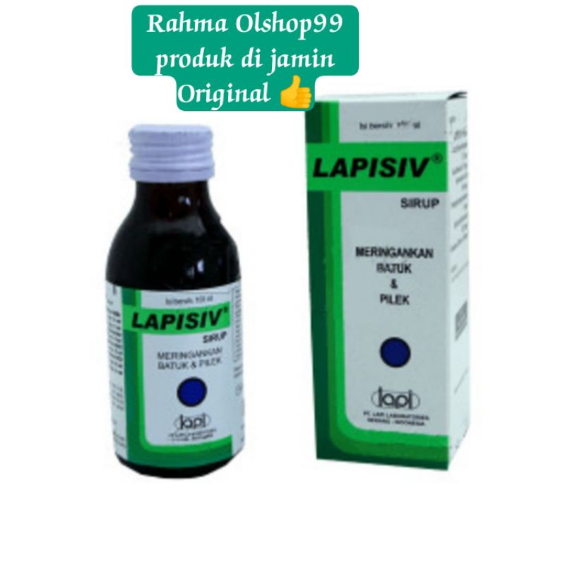 Jual LAPISIV SIRUP 100 ML OBAT BATUK DAN FLU Shopee Indonesia