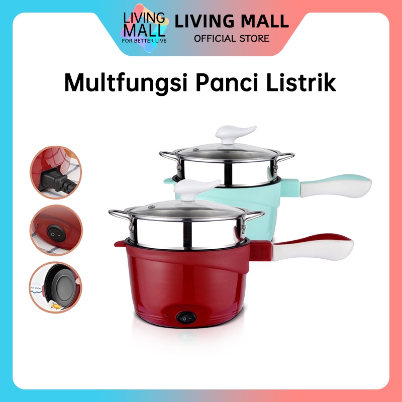 Jual Panci Listrik Lapisan Keramik Multifungsi Electric Fry Pan 18cm