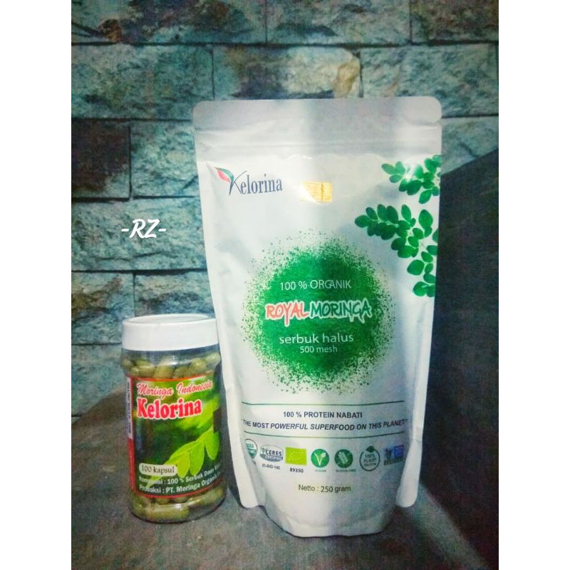 Jual Kelorina Royal Moringa Daun Kelor Bubuk Grm Capsul Isi