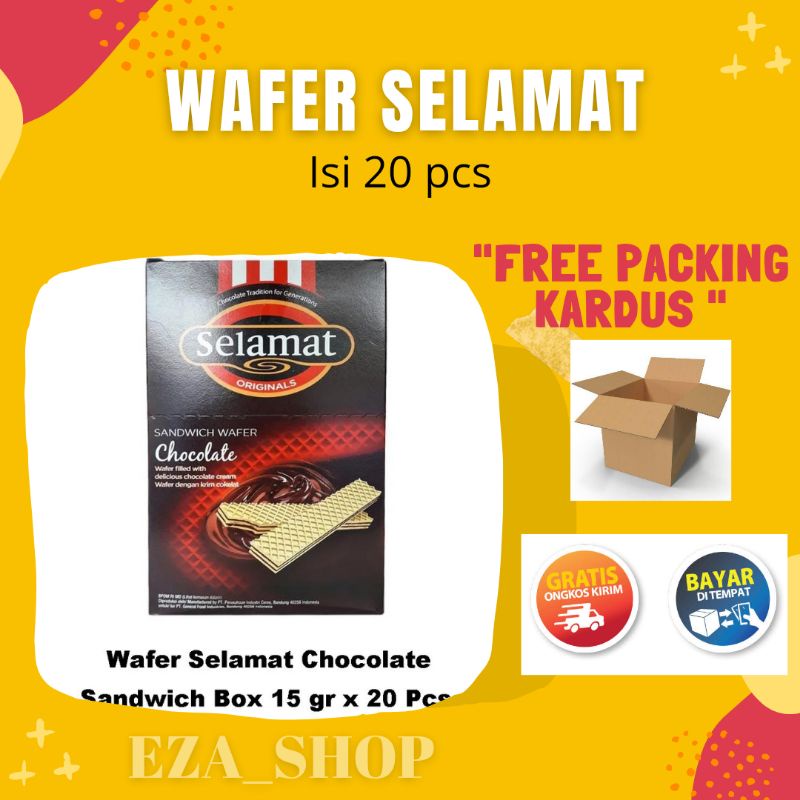 Jual SELAMAT CHOCOLATE SANDWICH WAFER Isi 20 Pcs Wafer Selamat