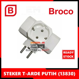 Jual Steker T Arde Broco Putih Colokan T Arde P Cabang Kaki