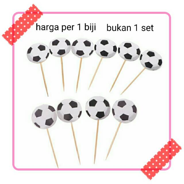 Jual Topper Cake Hiasan Kue Ulang Tahun Motif Sepak Bola Bola Kaki