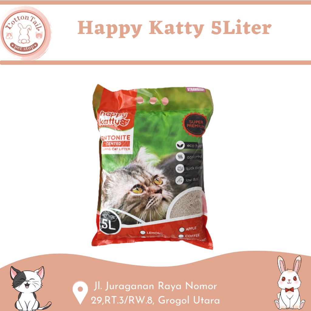 Jual Pasir Kucing Wangi Gumpal Happy Katty L Premium Happy Katty