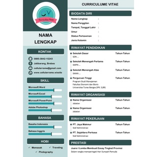 Jual Desain Cv Premium Paket Lengkap Lamaran Kerja Cv Dan Berkas